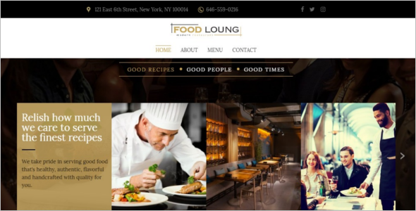 ProfessionalÂ Restaurant Website Template