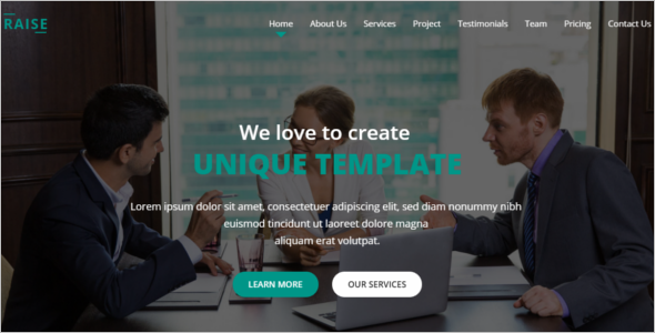 Responsive One Page Website Template