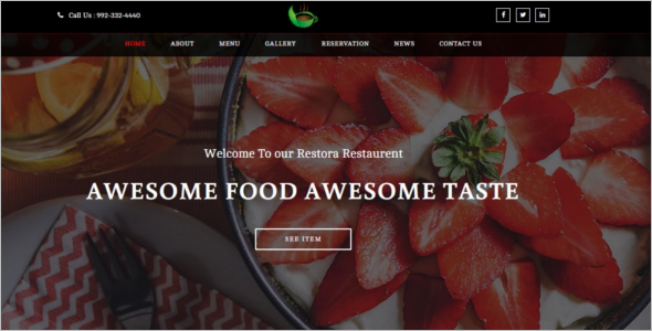 ResponsiveÂ Restaurant Website Template