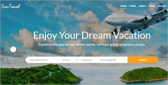 Responsive Travel Agency Website Template