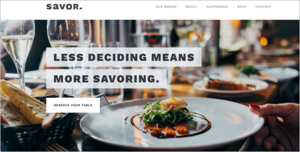 Restaurant PSD Template