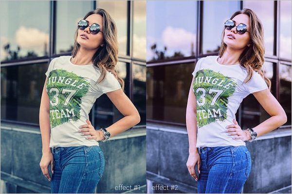 T-Shirt Mock-Up Fashion Girl Template