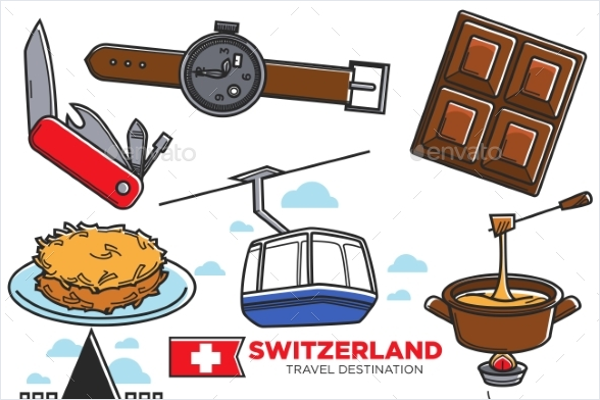 Tourism Icons Vector Template