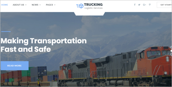 Transportation Website Template