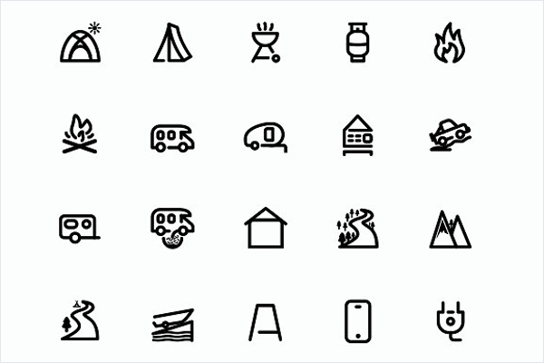 Travel Icon Set Design