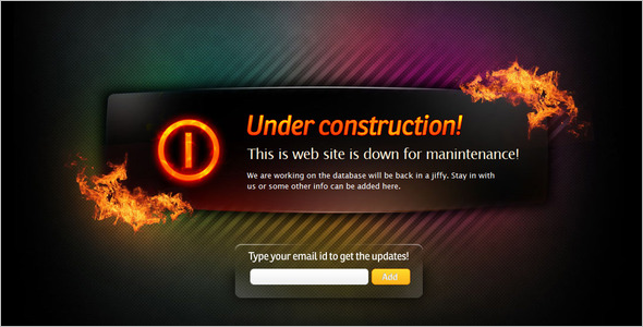 Under Construction CSS Website Template