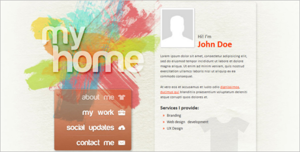 Vibrant Personal Website Template