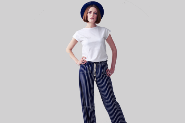 Woman T-shirt Mock-up Design