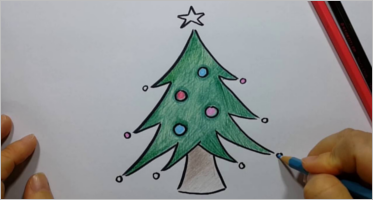 30+ Free Christmas Tree Drawings | Creative Template