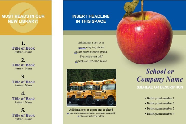 education brochure templates free