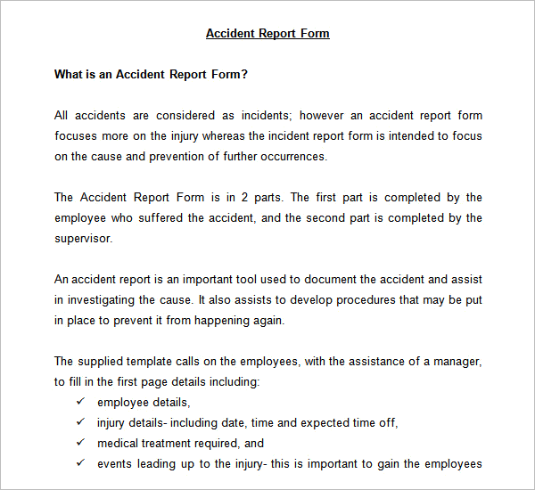 Accident Investigation Report Template