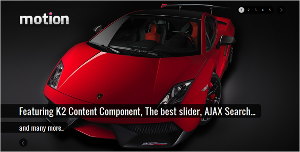 Animated Motion Joomla Template
