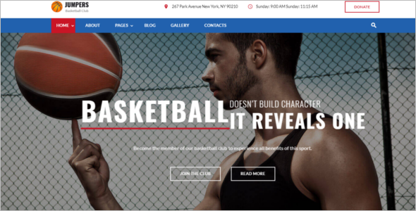 Basketball Game Joomla Template