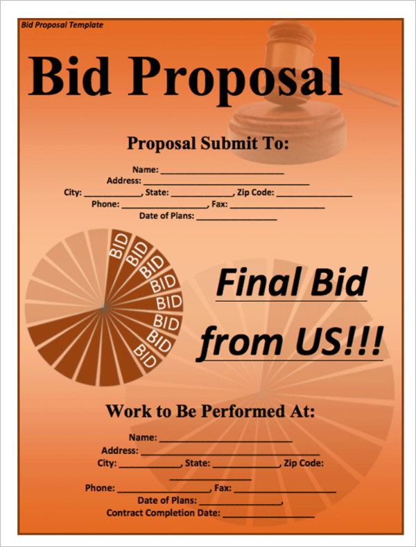 Bid Proposal Template