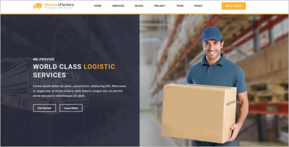 Bootstrap HTML5 Logistics Template