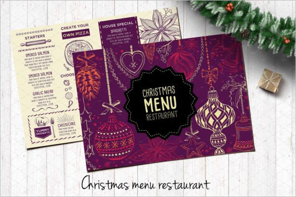 CelebrationsÂ Menu Template