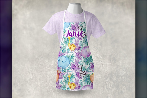 Child's Apron Mockup Design