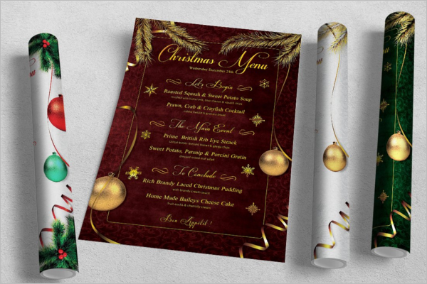 Christmas Menu Design Template