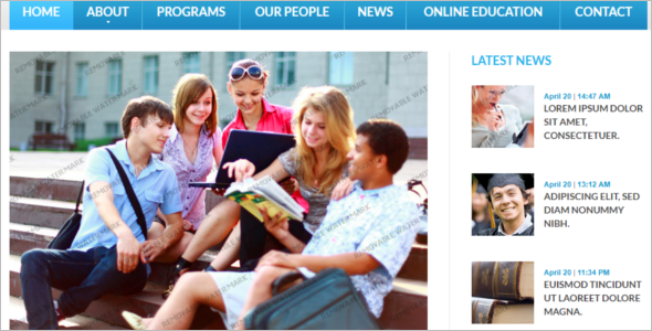 Clean University Website Template