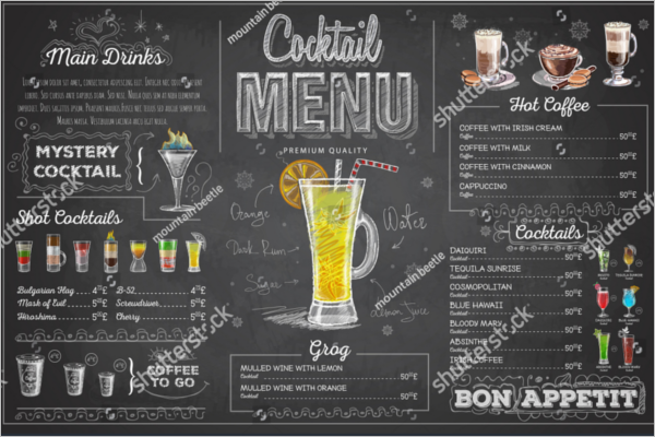 Cocktail Menu Design