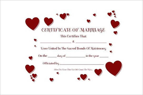 42+ Free Marriage Certificate Templates Word, PDF, Doc Format Samples