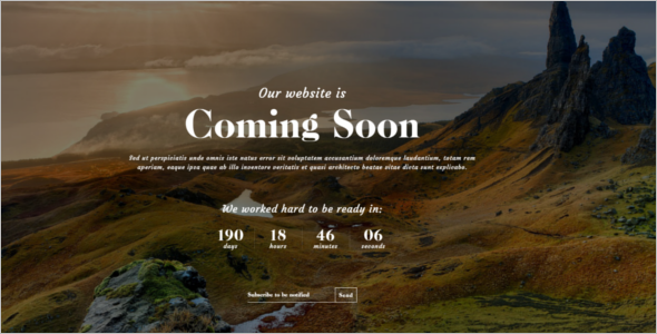 Counter HTML Coming Soon Template