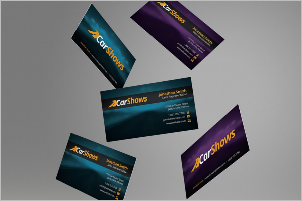 Editable Automotive Business Card Design