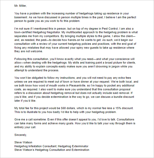 Editable Bid Proposal Letter Design