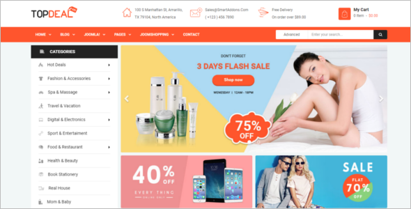 Flexible eCommerce Joomla Template