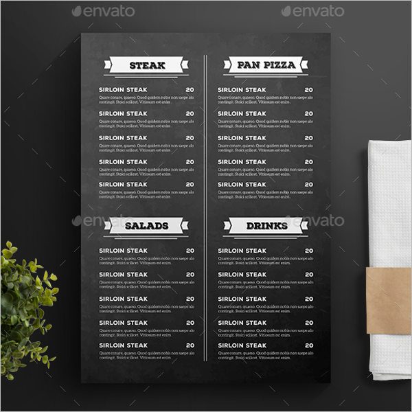 FoodÂ Menu Card Template