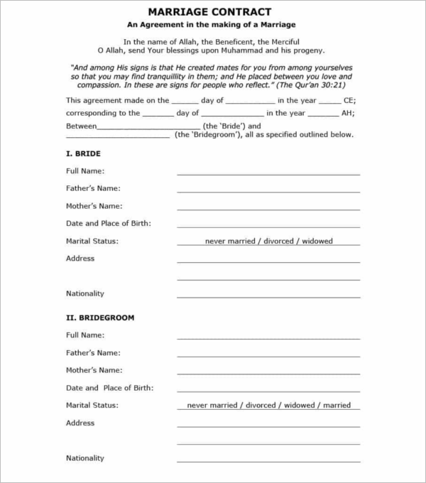 38 Free Marriage Contract Templates PDF Format Examples 38 Free Marriage Contract Templates PDF Format Examples