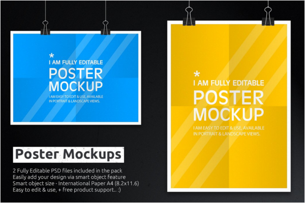 Fully Editable Poster Mockup Design