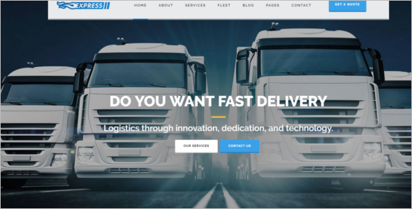 Fully Responsive Transport Website Theme