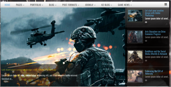 Gaming Joomla Template Free Download