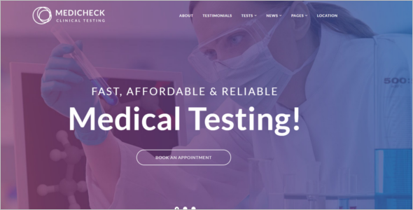 Hospital Laboratory Website Template