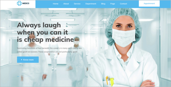 Hospital Responsive Website Template