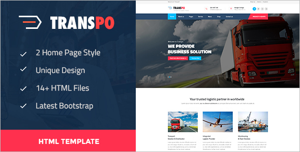 Logistics Website Template