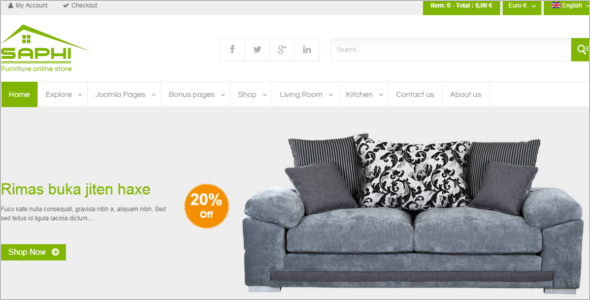 Luxury FurnitureÂ Joomla Template