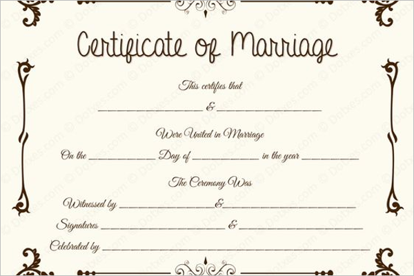 42+ Free Marriage Certificate Templates Word, PDF, Doc Format Samples