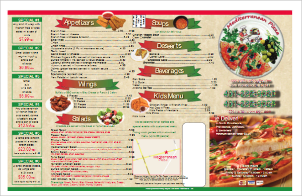 Menu Card PSD Template