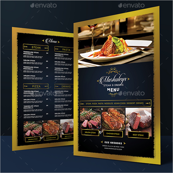 Menu Card Template Publisher
