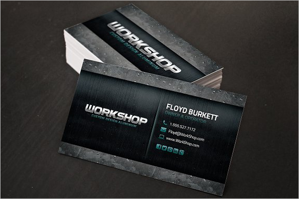 MetalÂ Automotive Business Card Design
