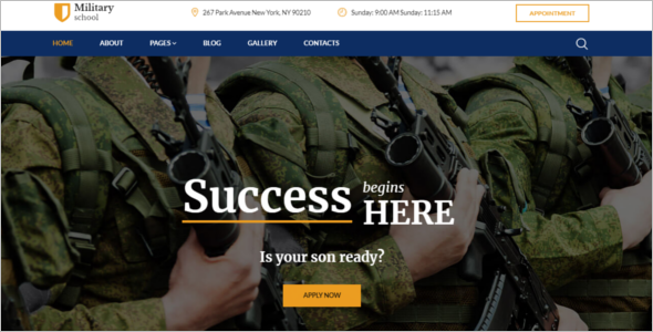 MilitaryÂ School Joomla Template
