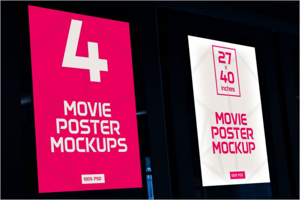 Movie Poster Mockup Template