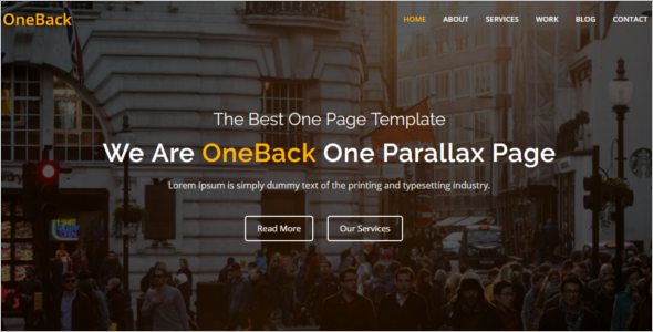 One Page Animated HTML5 Template