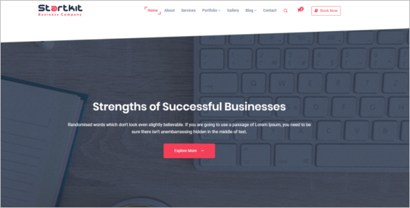 One Page Professional HTML5 Template