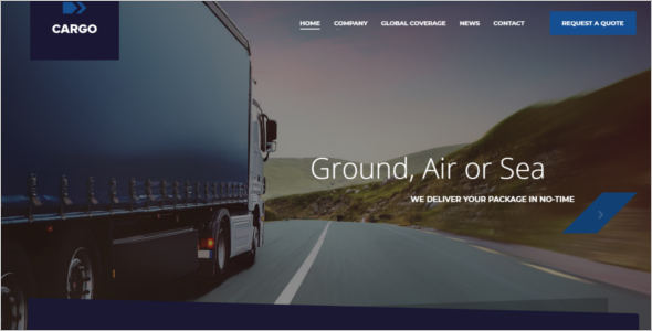 Online Transport Website Template