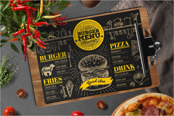 PSD Menu Card Design Template