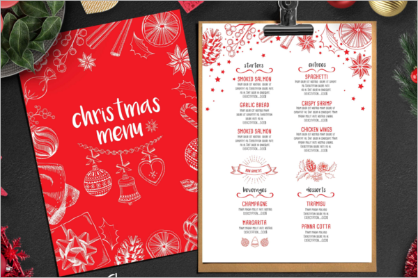 Party Menu Card IllustratorÂ 