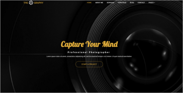 Photography Website Design Template